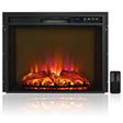 26" 1500W Electric Fireplace Insert, Recessed Electric Fireplace Heater with Adjustable Flame Effect