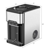 3-in-1 Water Dispenser with 48LBS/24H Ice Maker Countertop Top-Loading Hot & Cold Water Cooler for Home Office