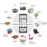 33.5"L x 16"W x 73"H 5-Tier Plastic Storage Shelving Rack, Freestanding Multi-Use Shelving Unit Organizer