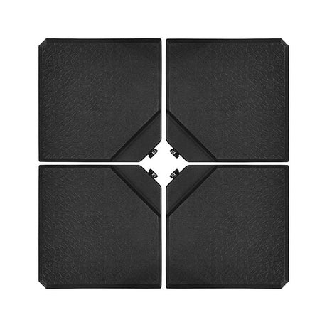 4 Pcs 238 Lbs Water Sand Filled Square Patio Umbrella Base for Cantilever Offset Umbrella