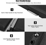 4 Pcs 238 Lbs Water Sand Filled Square Patio Umbrella Base for Cantilever Offset Umbrella