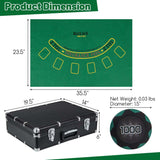 600Pcs Poker Chip Set for Texas Holdem Blackjack Gambling, 14 Gram Clay Poker Chips w/Carrying Case, Automatic Card Shuffler