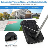64"-79" Waterproof Portable Basketball Stand Poolside Basketball Hoop Goal System with 44" Backboard