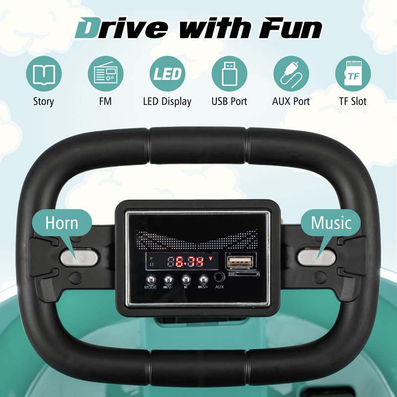 Toddler Ride on Bumper Car for Kids, 6V Electric Ride on Toy w/ 360° Spinning, Dual Motors, 2 Speeds, Music & LED Lights