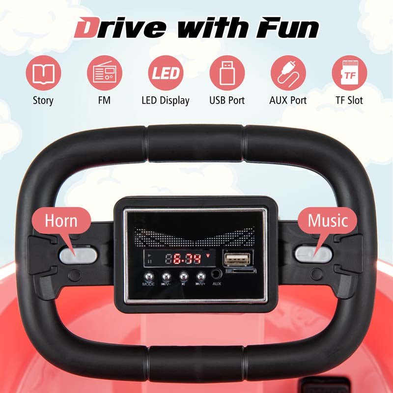 Toddler Ride on Bumper Car for Kids, 6V Electric Ride on Toy w/ 360° Spinning, Dual Motors, 2 Speeds, Music & LED Lights