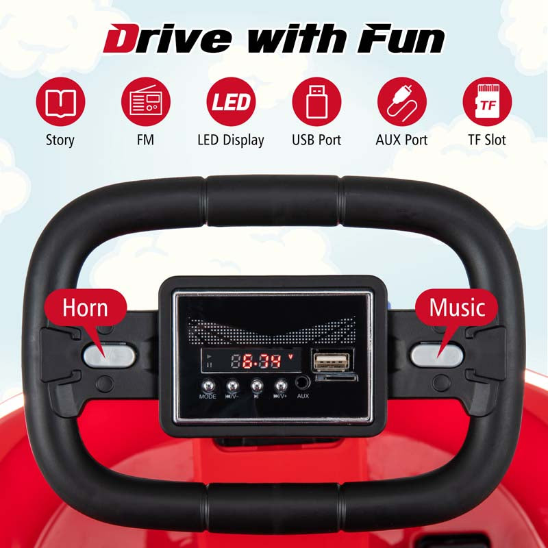 Toddler Ride on Bumper Car for Kids, 6V Electric Ride on Toy w/ 360° Spinning, Dual Motors, 2 Speeds, Music & LED Lights