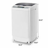 9.92 LBS Portable Washing Machine Built-in Drain Pump, Top Load All In One Washer Dryer Combo for RV Dorm