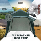 8 x 14 FT Heavy Duty Steel Enclosed Carport Car Tent Canopy Outdoor Garage Storage Shelter Shed with Waterproof Ripstop Cover