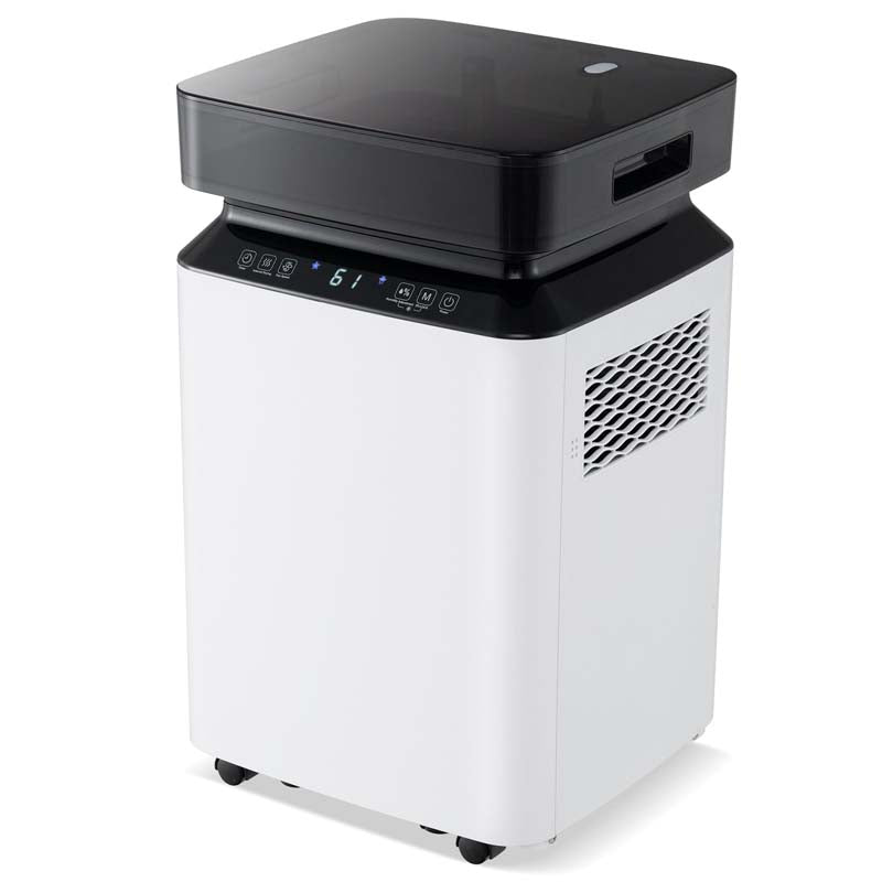 90-Pint Dehumidifier for Basement Home, 6000 Sq.Ft Dehumidifier with Drain Hose, Pump, 2.2 Gal Water Tank, 24H Timer