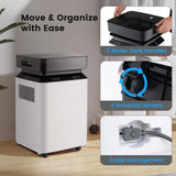90-Pint Dehumidifier for Basement Home, 6000 Sq.Ft Dehumidifier with Drain Hose, Pump, 2.2 Gal Water Tank, 24H Timer