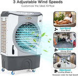 9740 CFM Portable Industrial Evaporative Cooler 4-in-1 Air Cooling Fan Humidifier Purifer with 45L Water Tank