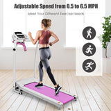 Electric Folding Treadmill, Fitness Compact Running Machine with 12 Preset Programs LCD Monitor