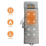 Foldable Heated Massage Mat, Back Lumbar Leg Neck Shiatsu Massager, Massage Mattress Pad Built-in Pillow, Full Body Massage Cushion
