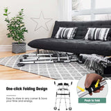 Folding Standard Rollator Walker with Seat & Armrest Pad, Lightweight Standing & Walking Mobility Aid