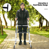 Folding Standard Rollator Walker with Seat & Armrest Pad, Lightweight Standing & Walking Mobility Aid