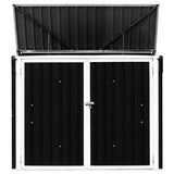 6 x 3 FT Horizontal Metal Storage Shed Outdoor Garbage Bin Enclosure, Multi-function Storage Cabinet for Garden Yard