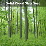 50" Garden Park Bench Cast Iron & Hardwood Weatherproof Outdoor Bench Patio Porch Loveseat Chair