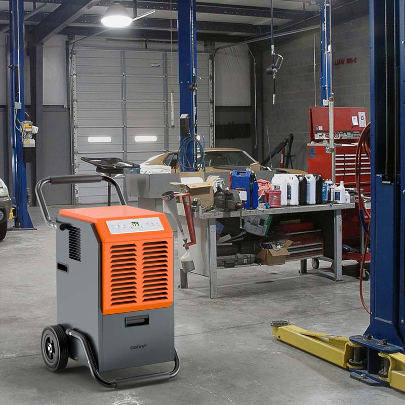 163 PPD Commercial Dehumidifier, 4500 Sq.Ft Crawl Space Dehumidifier with Drain Hose & Water Tank for Basement, Warehouse & Job Site