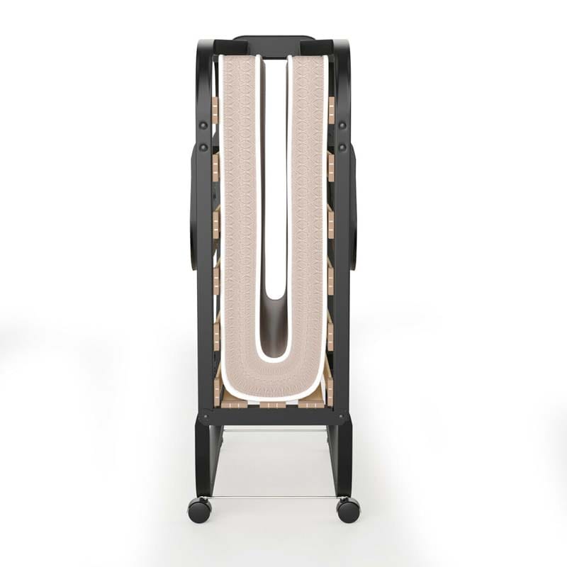 Rollaway Bed with 4 Inch Mattress for Adults, Portable Folding Guest Bed Sleeper Bed Cot on Wheels for Home Office, Made in Italy