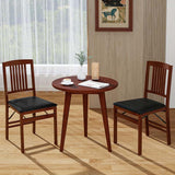 Set of 2/4 Foldable Wood Upholstered Kitchen Dining Chairs, Max Load 400 Lbs, Armless Side Chairs for Apartment Dining Room