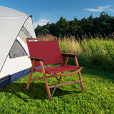 2-Pack Ultralight Bamboo Patio Folding Camping Beach Chairs, Portable Outdoor Lawn Chairs for Backpacking Hiking Fishing Picnic