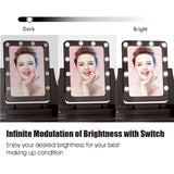 5-Drawer Vanity Table Set with 10 LED Dimmable Bulbs, Bedroom Makeup Dressing Table with Cushioned Stool