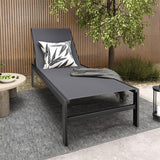 Quick-drying Fabric Sun Lounger for Pool Deck Patio Beach Lawn, 6-Position Aluminium Outdoor Chaise Lounge Chair