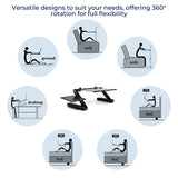 Adjustable Laptop Stand for Bed, Couch & Desk - Ergonomic Design with Cooling Function for Comfort and Productivity