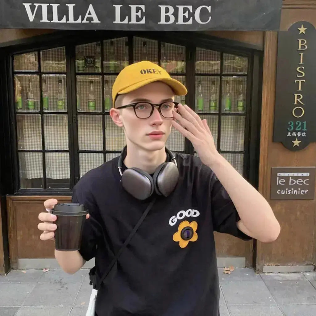 ??Back to School Gifts - Fitvii High Quality Dynamic Pixel "GOOD" Mood T-Shirt