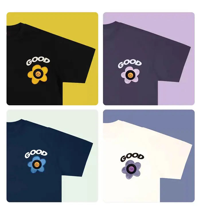 ??Back to School Gifts - Fitvii High Quality Dynamic Pixel "GOOD" Mood T-Shirt