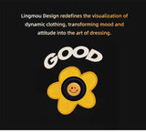 ??Back to School Gifts - Fitvii High Quality Dynamic Pixel "GOOD" Mood T-Shirt