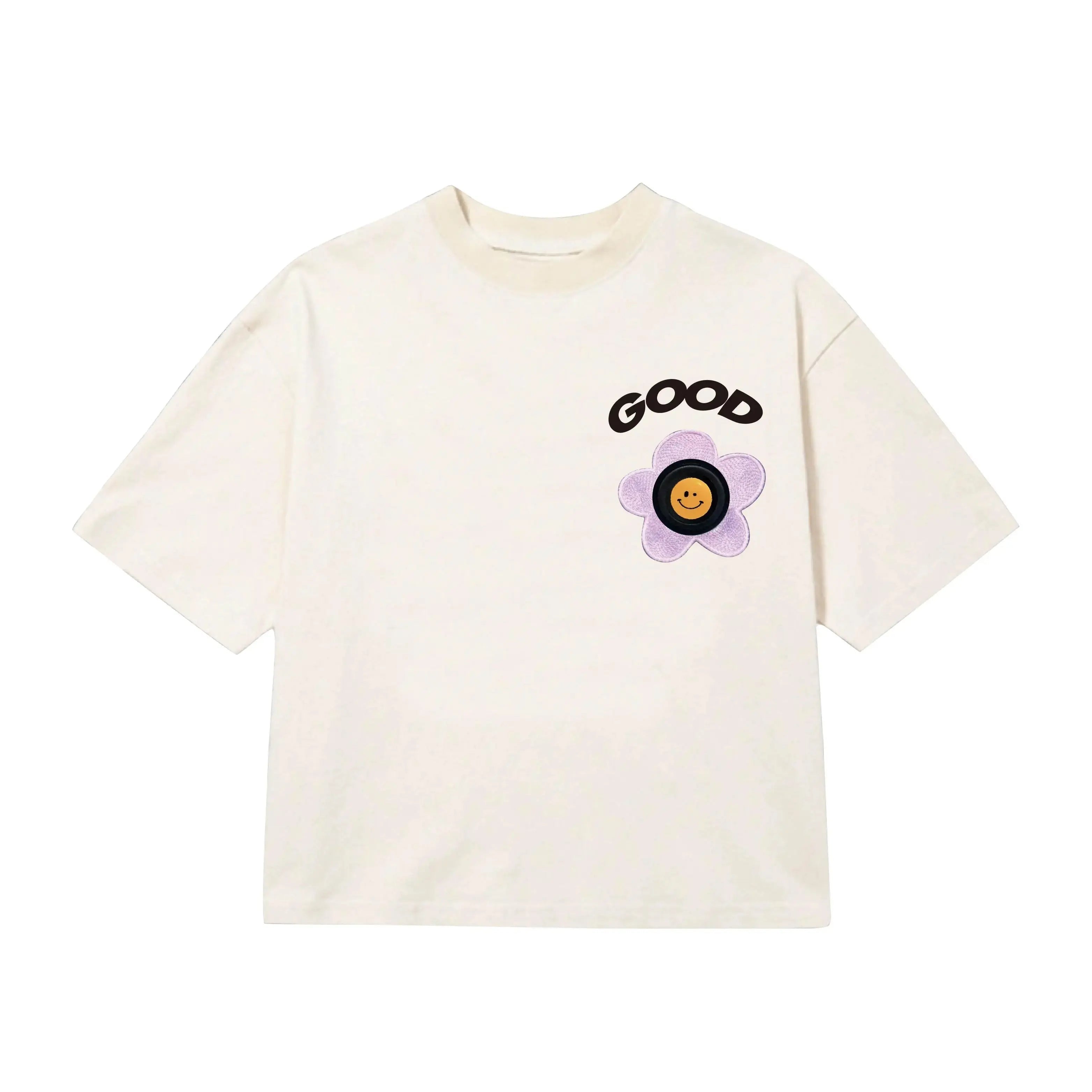 Fitvii "Good" Emoji Display Chip T-shirt for Kids/Children