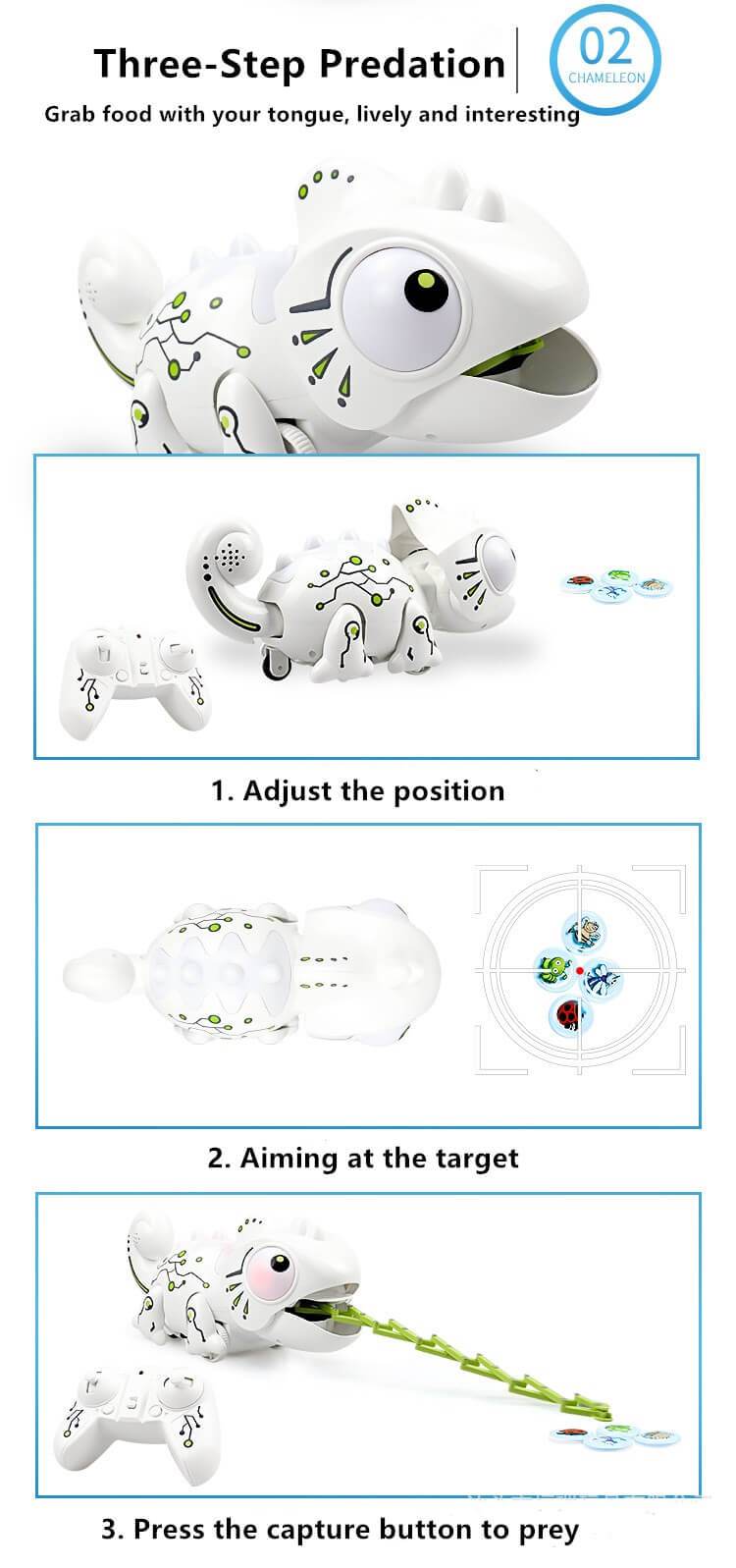 2.4G Remote Control Foraging Chameleon Robot