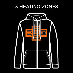 Full Zip Fleece Jacket Hooded Sweatshirt Heated Hoodie