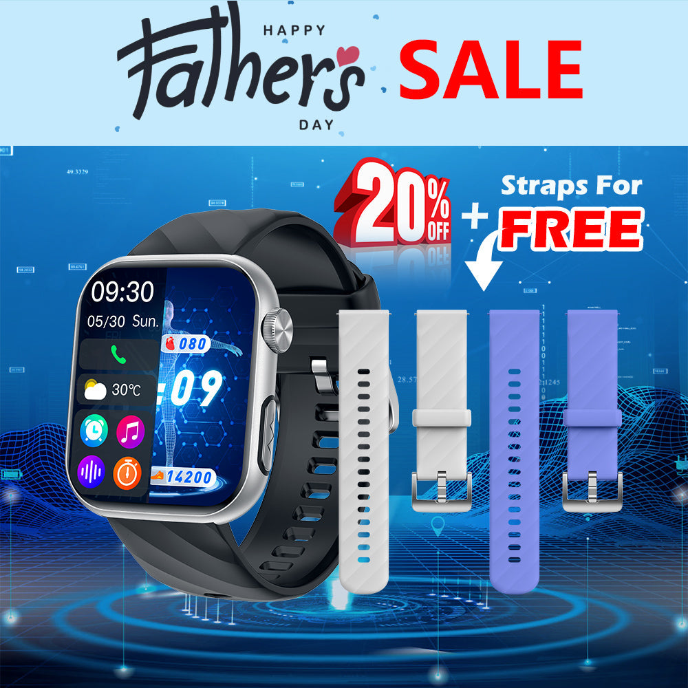 Father's Day Gift - Fitvii® Upgrade GT5 PRO MAX Health Smartwatch With SOS+BP+BG+HR+ECG+TEMP+SPO2+Calls Fitness Tracker