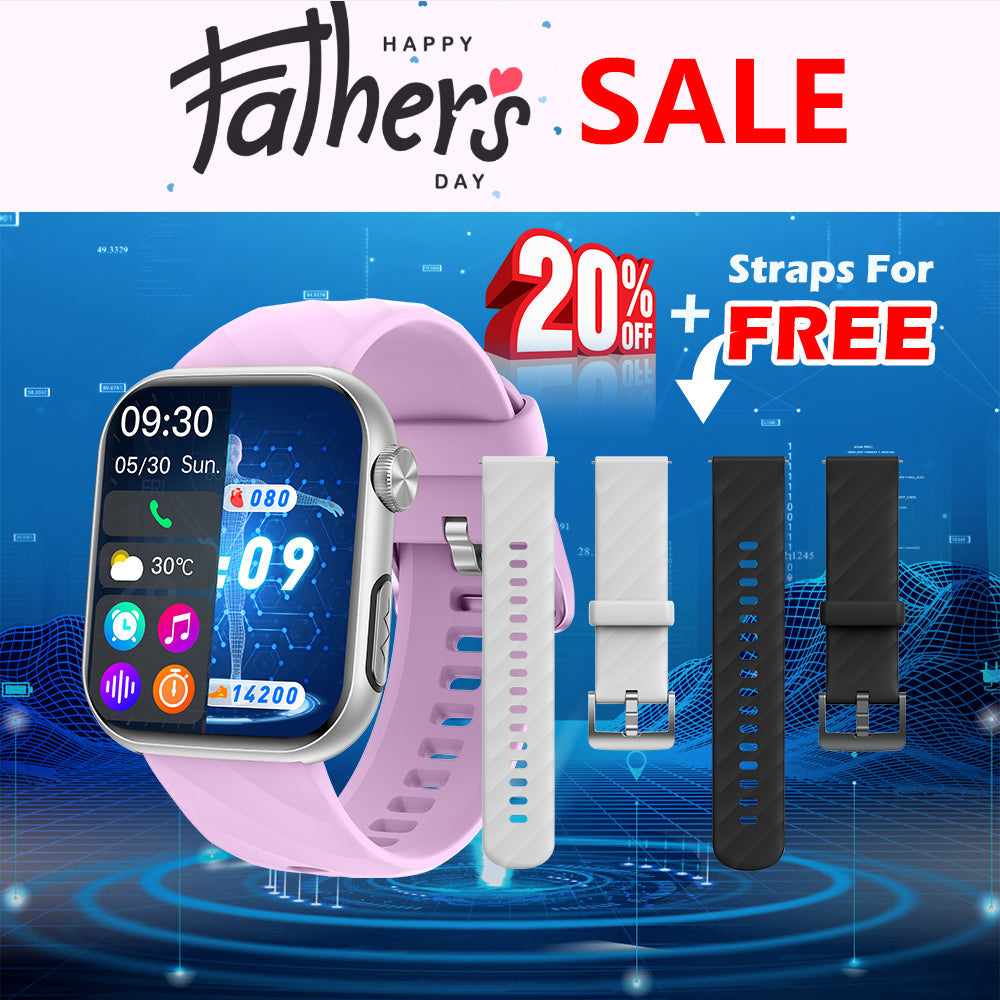 Father's Day Gift - Fitvii® Upgrade GT5 PRO MAX Health Smartwatch With SOS+BP+BG+HR+ECG+TEMP+SPO2+Calls Fitness Tracker