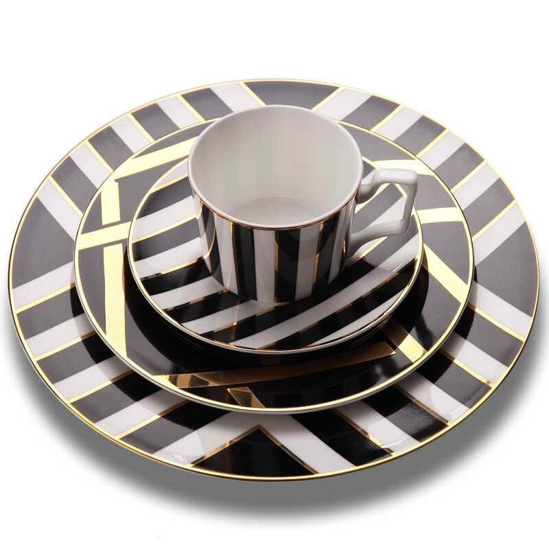 Classic 4-Piece Mozart Dinner Set – Porcelain Tableware for Formal Dining & Special Occasions