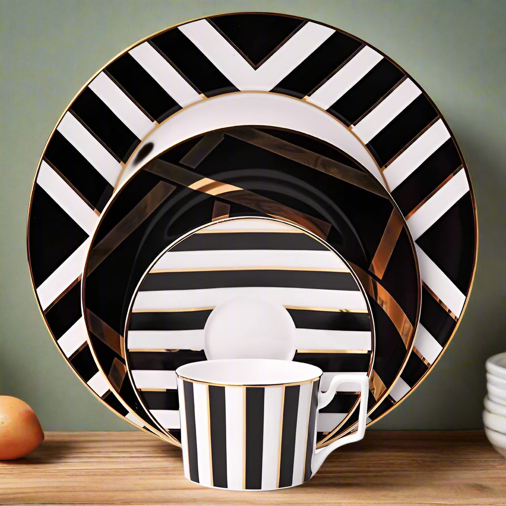 Classic 4-Piece Mozart Dinner Set – Porcelain Tableware for Formal Dining & Special Occasions