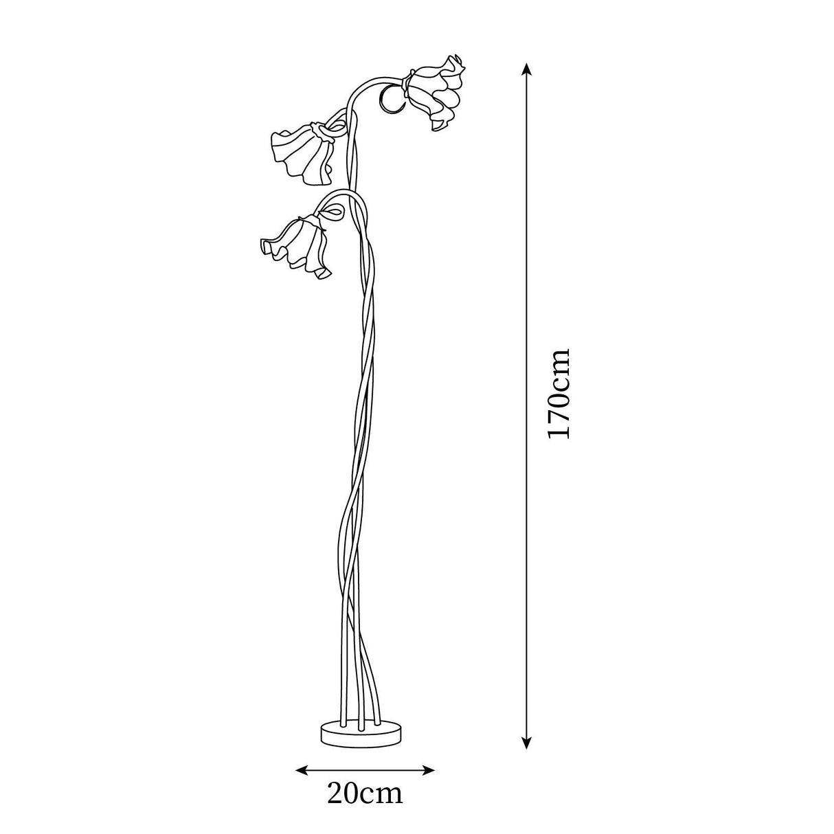 LED Floor Lamp with Calla Flower Design - Modern Lighting for Living Room & Bedroom Decor