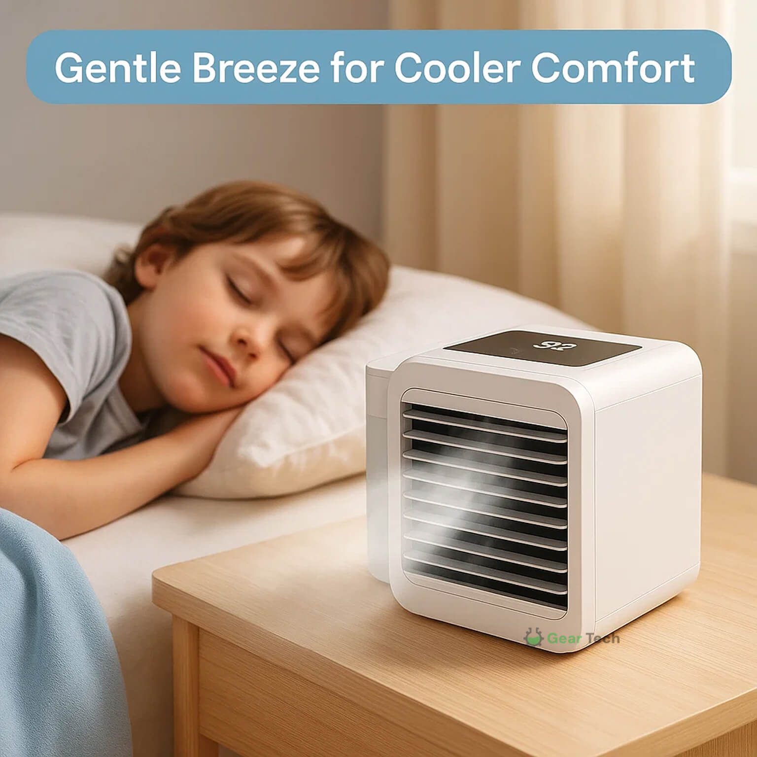 MicroCool Mini Air Conditioner Portable Evaporative Swamp Cooler with 1000ml Water Tank