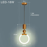 LED Pendant Light Fixture - Nordic Design with Simple Style - Ideal for Dining Room, Kitchen, and Living Room Lighting