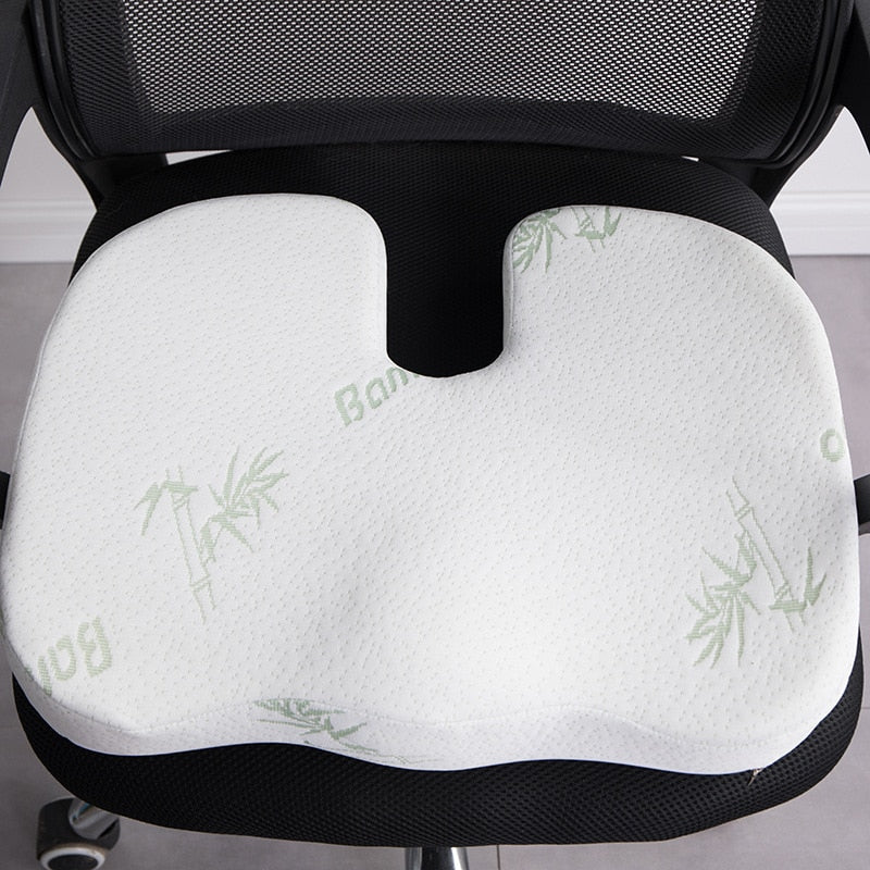 Memory Foam Seat & Back Cushion with Washable Cover
