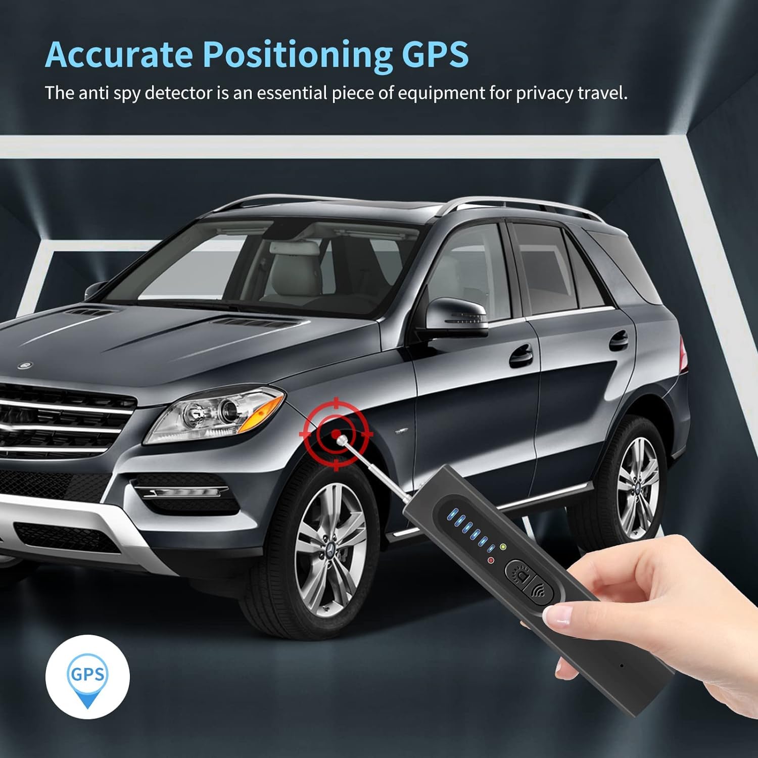 Hidden Camera Detector with RF and GPS Tracking - Military Grade Surveillance Device for Privacy Protection