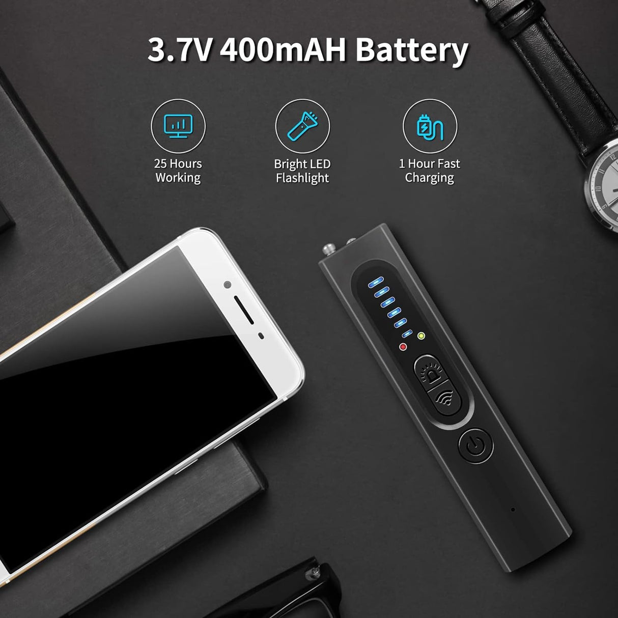 Hidden Camera Detector with RF and GPS Tracking - Military Grade Surveillance Device for Privacy Protection