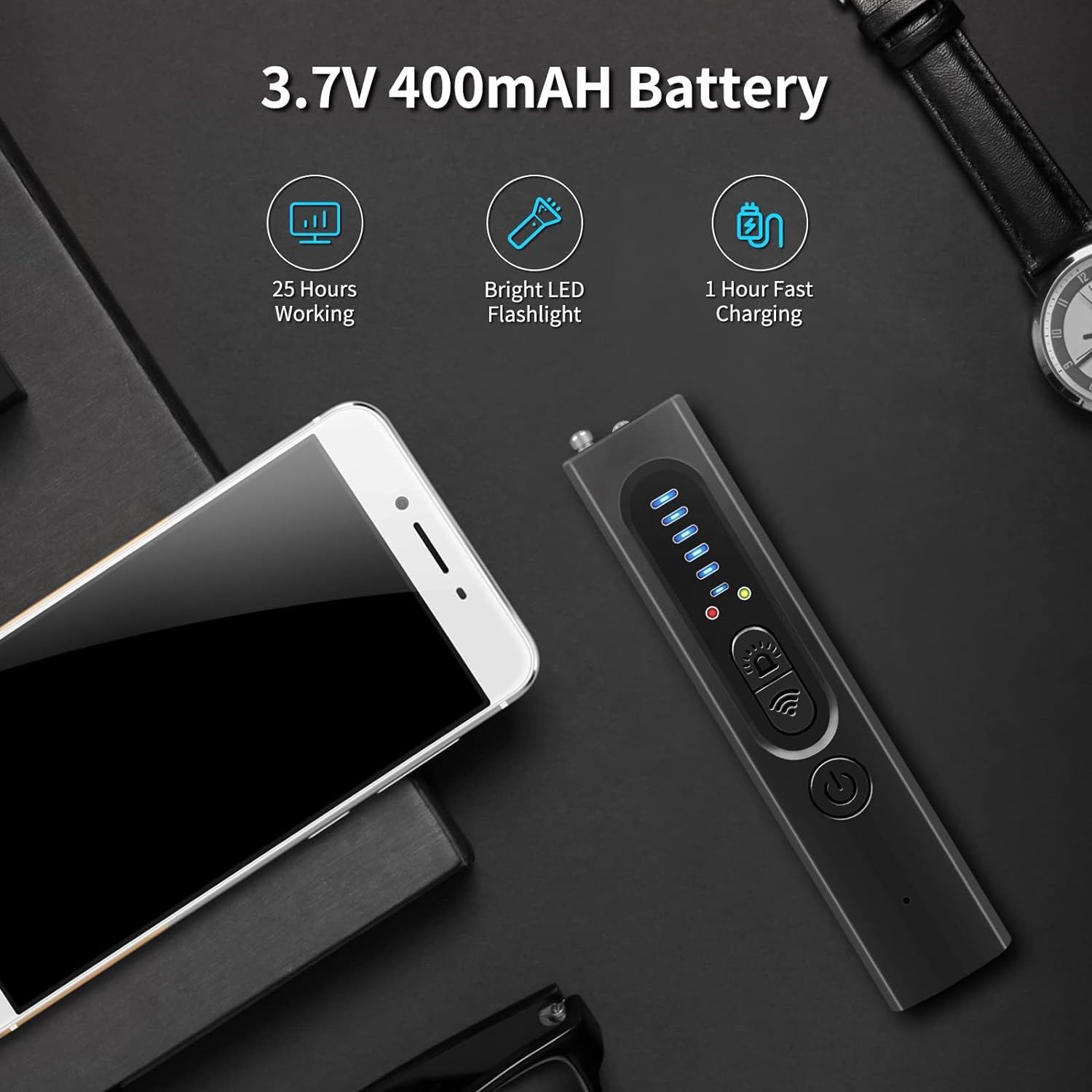 Hidden Camera Detector with RF and GPS Tracking - Military Grade Surveillance Device for Privacy Protection