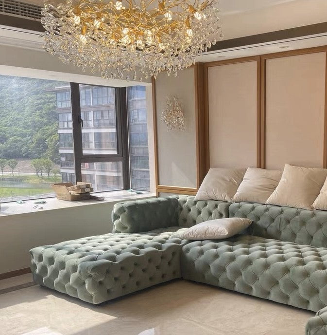 French Style Crystal Chandelier with Branch Design for Living Room & Dining Room Lighting