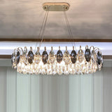 K9 Crystal Chandelier Light Fixture - Modern Hanging Pendant for Dining Room & Living Room Decor