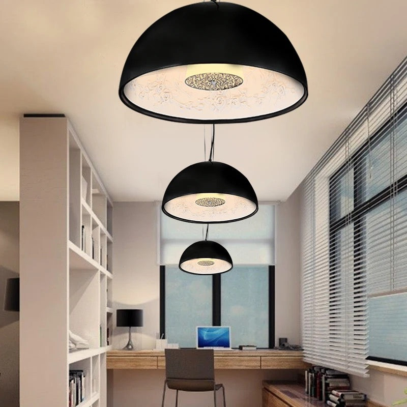 Orange Pendant Light – Mid-Century Modern Hanging Lamp for Dining Room & Lounge