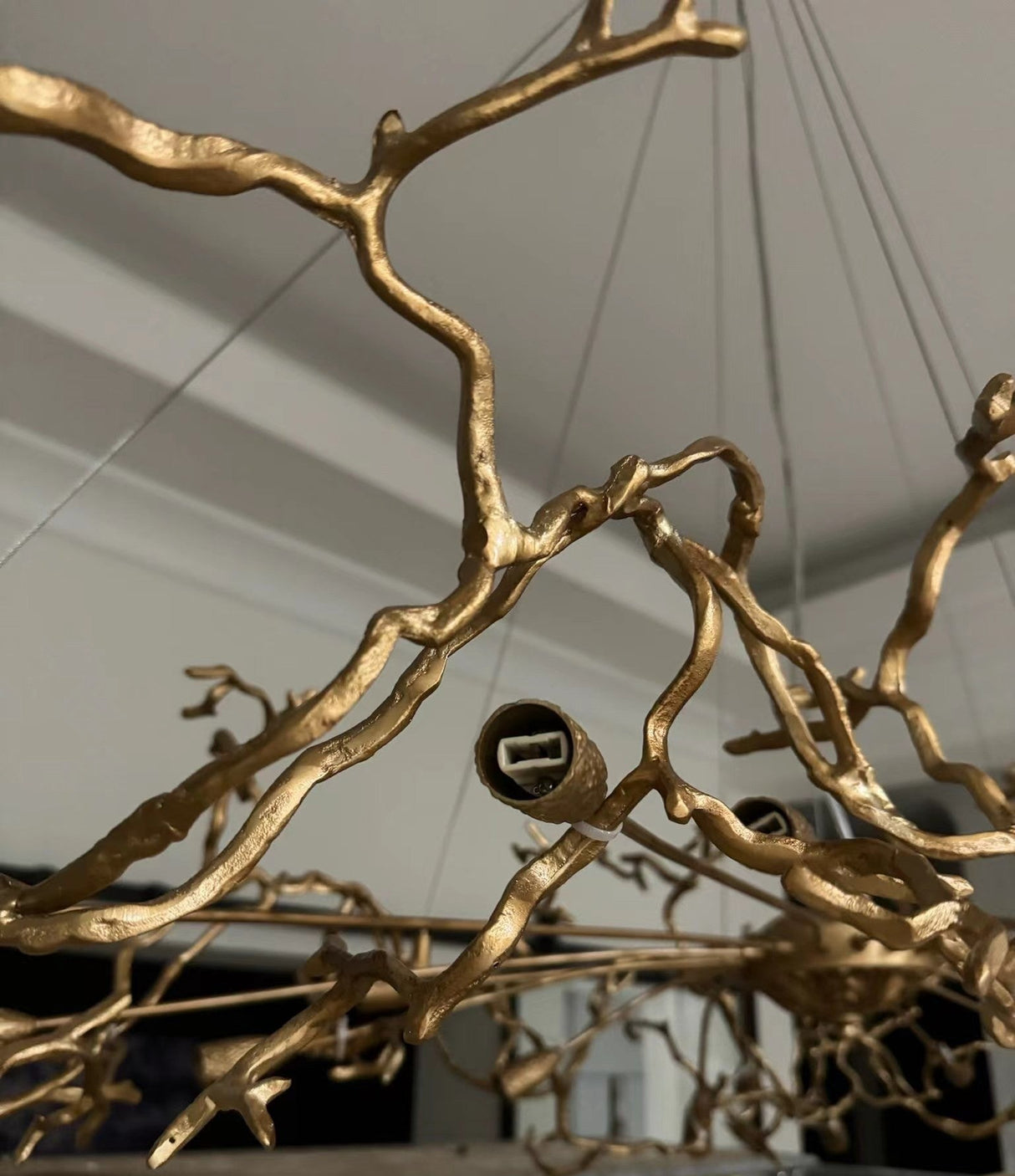 French Style Crystal Chandelier with Branch Design for Living Room & Dining Room Lighting