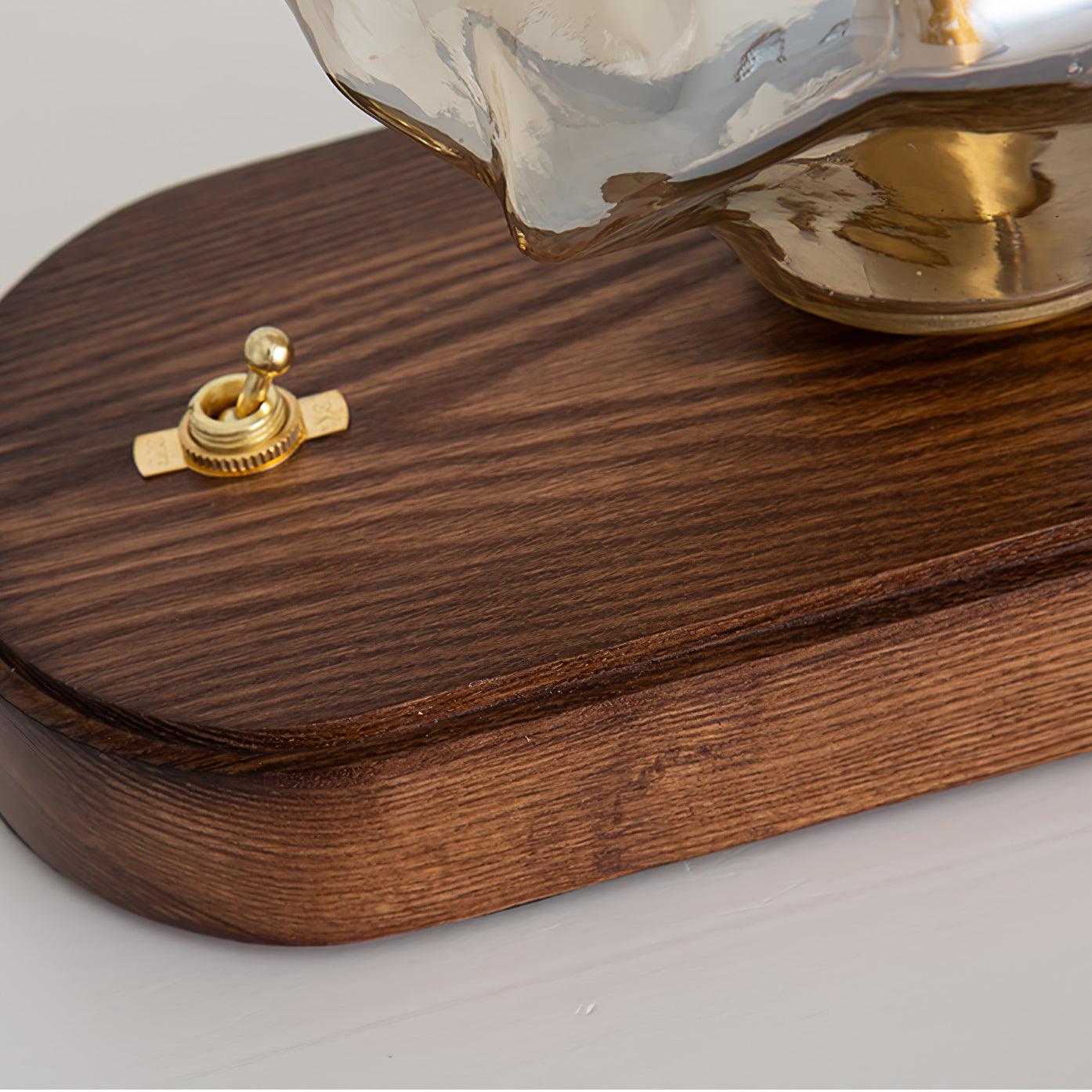 Glass Block Table Lamp | Modern Design with Clear Glass | Ideal for Living Room & Bedroom Lighting